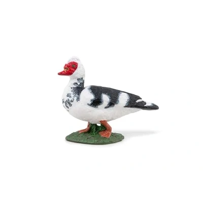 Image of Papo Hand painted Animal Figure Domestic Muscovy Duck 51189 Farm Collectible for Children Suitable Boys and Girls From 3 years old