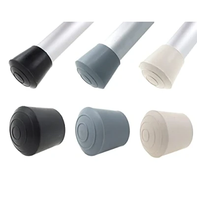 Image of 16x Rubber Furniture Feet Ferrule Caps Stoppers Many Sizes &amp; Colours Available Ideal for Tables Chairs by Lifeswonderful (30mm, Black)