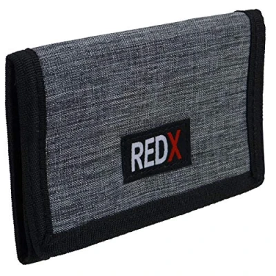 Image of RED X Mens Boys TriFold Sports Card Coin Wallet Canvas