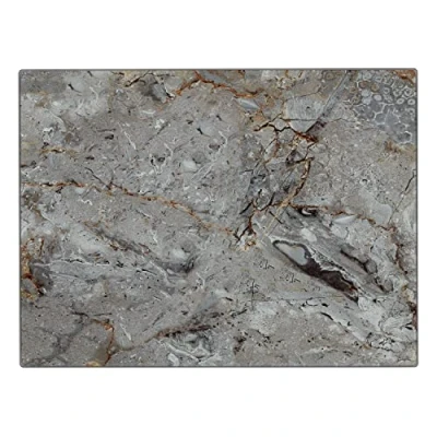 Image of Tala Smoky Marble Design Toughened Glass Chopping Board and Work Top Saver, Non Slip Multi Functional Tool for Protecting Surfaces While preparing Foods, Measures 30cm x 40cm
