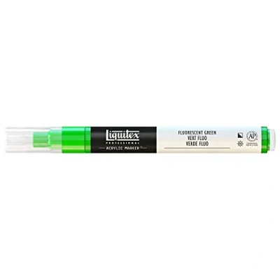 Image of Liquitex 2 4 mm Fine Nib Paint Marker Fluorescent Green