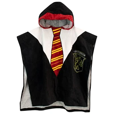 Image of Harry Potter Boys Towel Poncho Black One Size