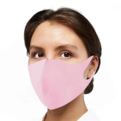 Image of Generise Reusable Face Mask Stylish x3 Polyurethane Breathable Washable Unisex (Pink)
