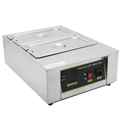 Image of NEWTRY Digital 17.6lbs Capacity 2 Pots Electric Chocolate Melting Machine Temperature Adjustable 1000W Commercial Tempering Melter Pot Heater (110V)