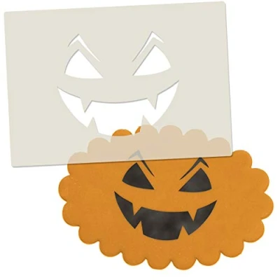 Image of Scary Face Jack O&#039;Lantern Halloween Cake Decorating &amp; Craft Stencil