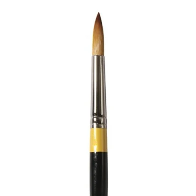 Image of Daler Rowney System 3 Artist Acrylic Paint Brush Short Handled Round (Size 12)