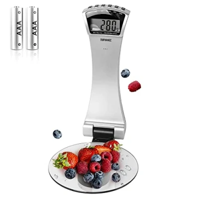 Image of Duronic KS4000 Kitchen Scales with 3 kg Capacity Wall Fixings Timer Large Digital Display Tare Weight Adding Function Ideal for Baking or Postal Scale