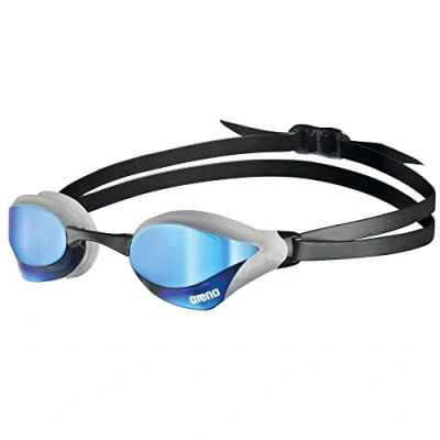 Image of arena Cobra Core Swipe Mirror Unisex Adult Racing Swimming Goggles, Pool Goggles with Curved Lenses, Anti Fog, UV Protection, 5 Interchangeable Nose Bridges