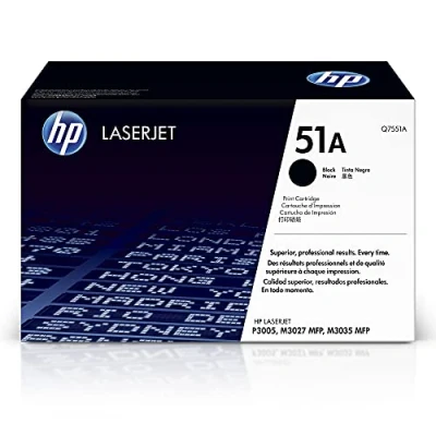 Image of HP 51A Q7551A 1 x Black Toner cartridge For LaserJet M3027, M3027x, M3035, M3035xs, P3005, P3005d, P3005dn, P3005n, P3005x