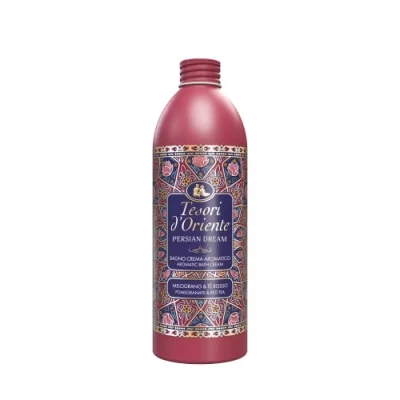 Image of Tesori d&#039;Oriente Persian Dream Bath Cream, Body Wash with Notes of Pomegranate and Red Tea, Antioxidant Action, Cleanses Nourishes The Skin, 500 ml