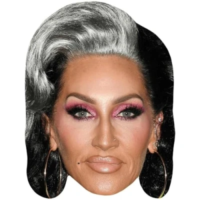 Image of Michelle Visage (Make Up) Celebrity Mask, Flat Card Face, Fancy Dress Mask