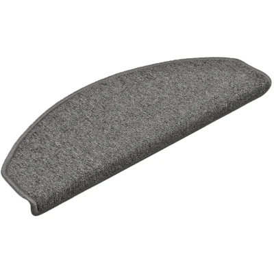 Image of vidaXL Carpet Stair Treads 15 pcs Dark Grey 65x24x4 cm