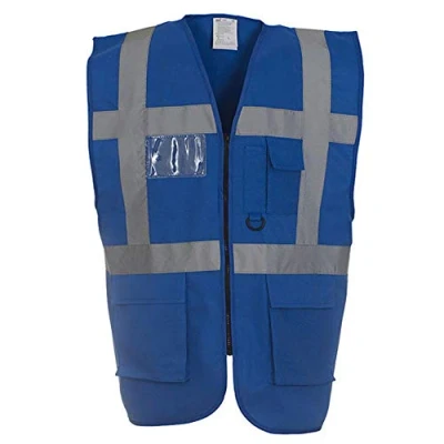 Image of Yoko Hi Vis Premium Executive/Manager Waistcoat / Jacket (XL) (Royal)