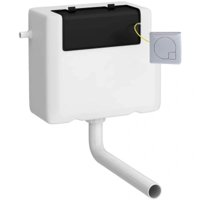 Image of Nuie Concealed Cistern and Chrome Square Dual Flush Plate XTY8M01