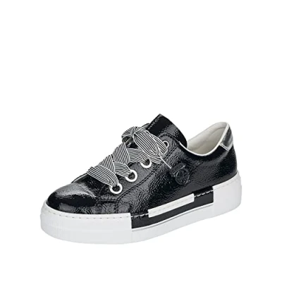 Image of Rieker Women&#039;s N49A2 Sneaker, Black, 6.5 UK
