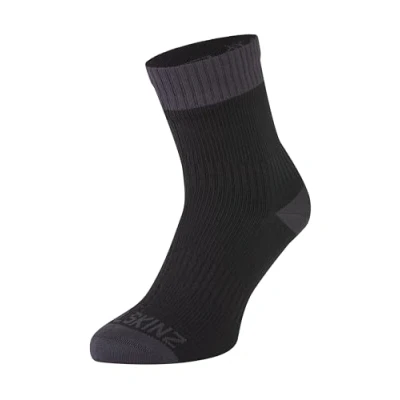 Image of SEALSKINZ Unisex Waterproof Warm Weather Ankle Length Sock Black/Grey, Small