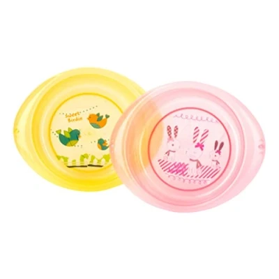 Image of Homeshopa Baby Feeding Bowls, Pack of 2 Unbreakable Plastic Bowl for Toddler Infant, BPA Free, Dishwasher Microwave Safe, Reusable Lightweight Kids Dinner Tablewear Mealtime Assorted Colour