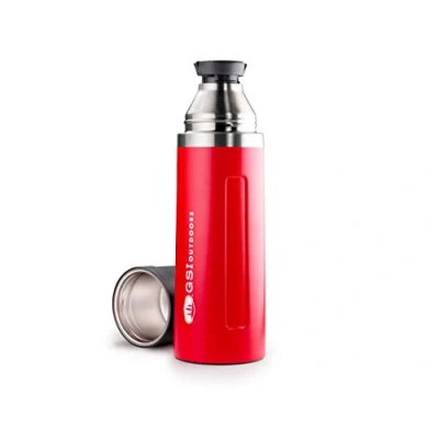 Image of GSI Outdoors Glacier Vacuum Bottle Thermos,Unisex Adult, unisex_adult, 67471, Red (Red), 1 L