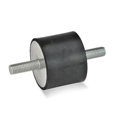 Image of Ganter Normelemente GN 351 50 40 M10 SS 55 Rubber Buffer, Black, Thread: Diameter: 50mm, Set of 5 Pieces