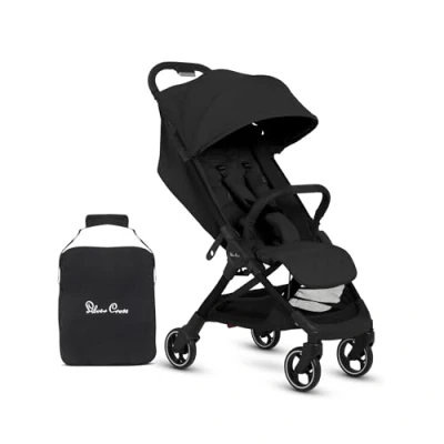 Image of Silver Cross Clic 2 Compact Stroller &amp; Travel Bag for Life On The Go Foldable Lightweight Suitable from Birth to 4 Years Space