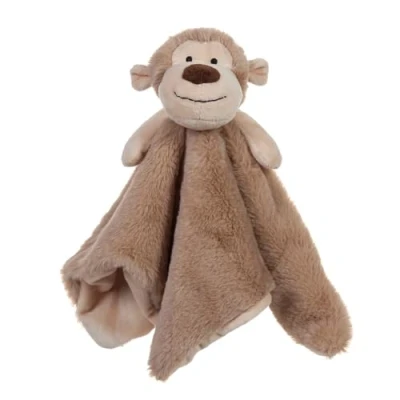 Image of Apricot Lamb Stuffed Animals Monkey Security Blanket Infant Nursery Character Luxury Snuggler Plush Baby Lovey(Monkey, 13 Inches)