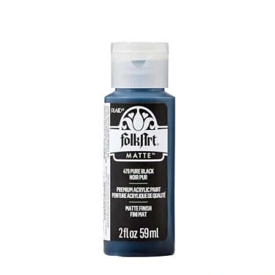 Image of Folk Art Acrylic Paint, Pure Black, 2 oz