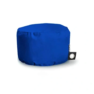 Image of Round Footrest Bean Bag, Foot Stool Pouffe Suitable For Indoor and Outdoor Use Navy