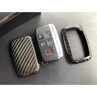 Image of NORDECCO CARBON FIBRE SMART 5 BUTTON KEYLESS FOB REMOTE CASE FOR LAND ROVER RANGE Evoque VELAR SPORT Discovery 3/4/5 Freelander Vogue SVR L405