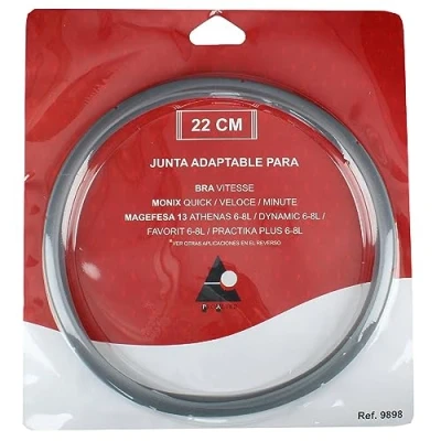Image of ANAKEL HOME Silicone Gasket 22 cm, Fast Cooking Pots Replacement for Monix, Bra and Magefesa