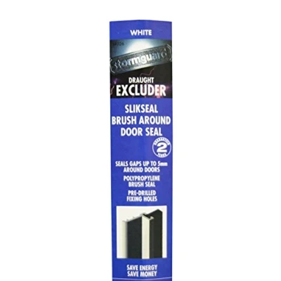 Image of Slikseal Brush Around Door Seal Draught excluder Weather proofing by Stormguard (White)