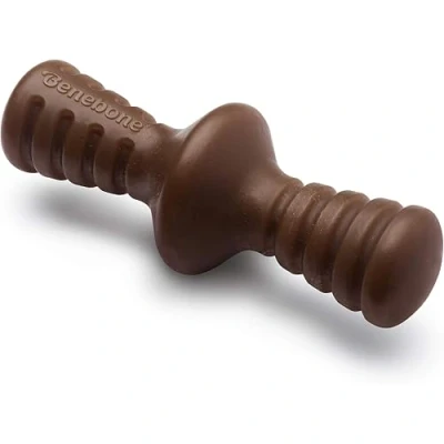 Image of Benebone Zaggler Indestructible Rolling Dog Chew Toy For Aggressive Chewers, Long Tough Lasting Boredom Breaker Dogs, Real Peanut Flavour, Small Made in the USA.