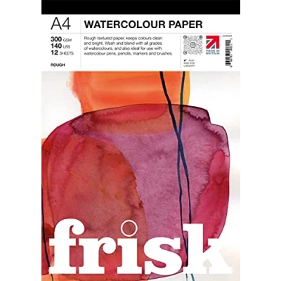 Image of Frisk A4 Watercolour Paper Pad, White