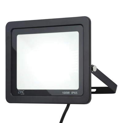 Image of Zink OTLEY LED Slimline Floodlight 100W Daylight 180 Black