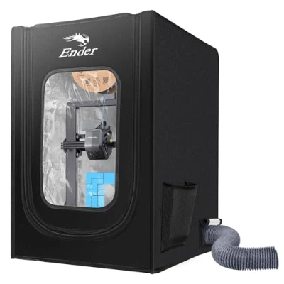 Image of Creality 3D Printer Enclosure with Vent (Exhaust kit not included), Protective Cover for Ender 3/3 Pro / 3 V2 V3 SE 3V3 KE 3V2 Neo S1 5 CR10 K1 Max, 21.6 * 25.5 29.5 in