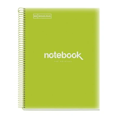 Image of Miquelrius Spiral Notebook Lined A4 Plástico Lime