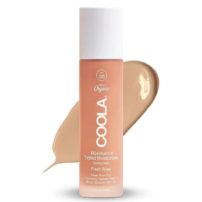 Image of Coola Rosilliance SPF 30 BB+ Mineral Tinted Sunscreen, Sheer and Luminous Finish, 70 Percent + Organic Dermatologist Tested, Fresh Rose, 44 ml
