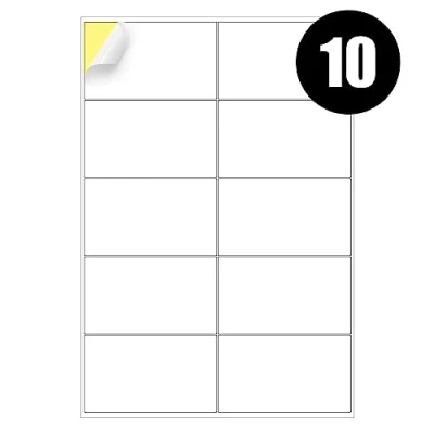 Image of 10 Labels per A4 Sheet, 200 Labels, iSOUL Self Adhesive Address Mailing Inkjet Printers Printable Sticker Paper [Quickdry]