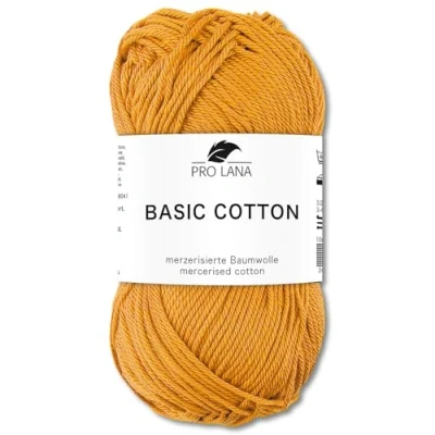 Image of Frida&#039;s Wollhaus Pro Lana 50 g Basic Cotton Knitting Crochet Wool Yarn 64 Colours (24 Ochre)