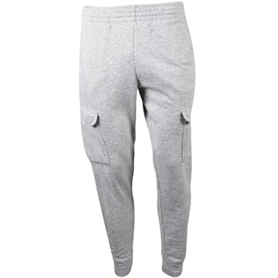 Image of True Face Mens Trouser Fleece Sweatpants Cargo Combat Joggers Multi Pockets Elasticated Sports Running Fitness Gym Jogging Bottoms Grey L
