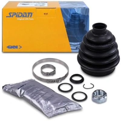 Image of 191498203C, 6N0498203, 6NO498203 CV Boot SPIDAN 26252 107mm TPE (thermoplastic elastomer) with nut VOLKSWAGEN: GOLF 2, Polo II Hatchback