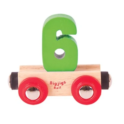 Image of Bigjigs Rail Name Number 6 (Green)