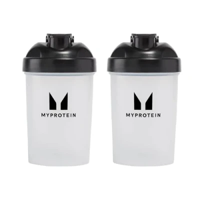 Image of Myprotein Black Edition 400ml Shaker Pack of Two: Next Level Mixing and Style