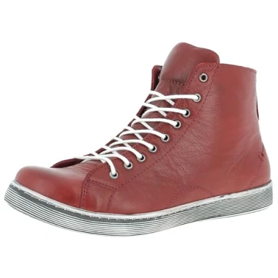 Image of Andrea Conti Women’s 341500 Hi Top Trainers, Red Chili 583, 6.5 UK