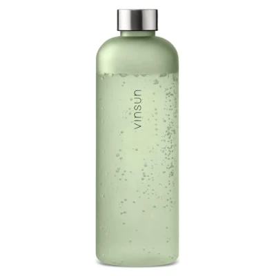 Image of VINSUN Water Bottle 1.5L Green, Leak proof Flask BPA free, Reusable, Tritan Drinks for Sports, Gym, Travel, School, Cycling, Running, Work