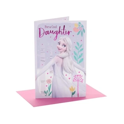 Image of UK Greetings Disney Frozen Birthday Card for Daughter Elsa Design