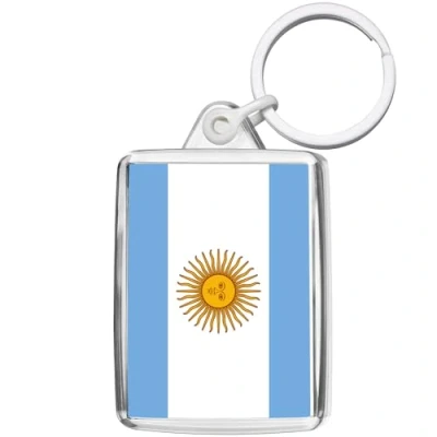 Image of Pixly® Argentina Flag Keyring Key Fob Country Keychain Keepsake Souvenir Gift