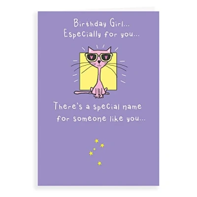 Image of Regal Publishing Humour Funny Birthday Card Cats whiskers 7 x 5 inches