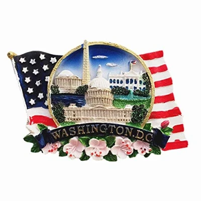 Image of Washington D.C. Captal Of USA Fridge Magnet Travel Souvenir Gift Collection Home &amp; Kitchen Decoration Magnetic Sticker America Refrigerator