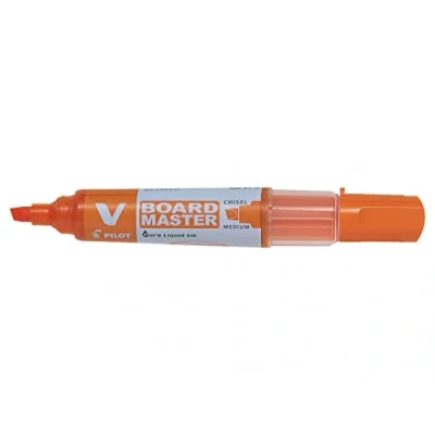 Image of Pilot Begreen Recycled V Board Master Whiteboard Marker Chisel 2.2 5.2 mm Tip Orange, Box of 10