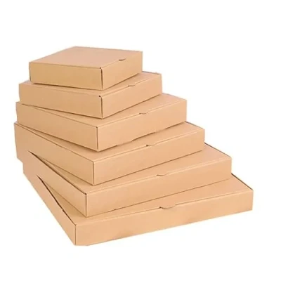 Image of 25 x Pizza Style Takeaway Postal Box Vinyl LP Shipping Mailing Carton (BROWN) (9.5&quot;)